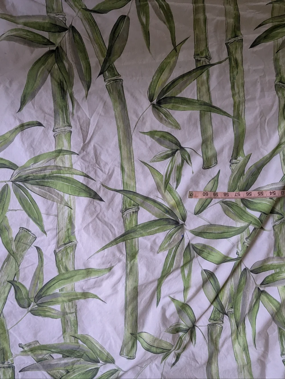Pottery Barn White Green Bamboo Botanical Duvet Cover Full Queen Organic Cotton